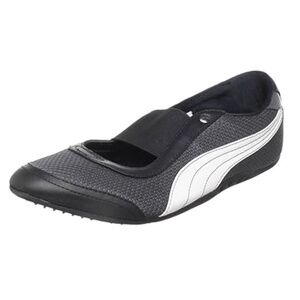 Puma Sneakerina Slip-on Shoes Size 8.5 Black White